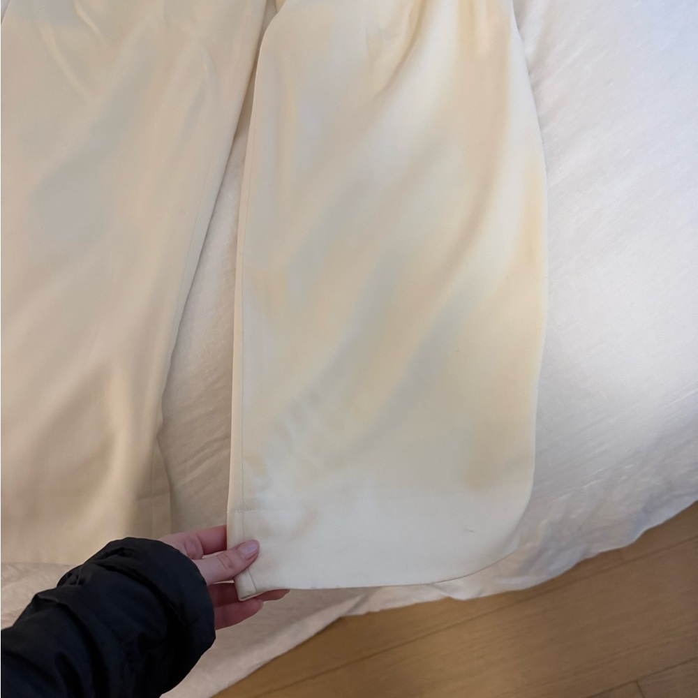 WARDROBE.NYC Cream Low-Rise Wool Trousers - Picture 4 of 8